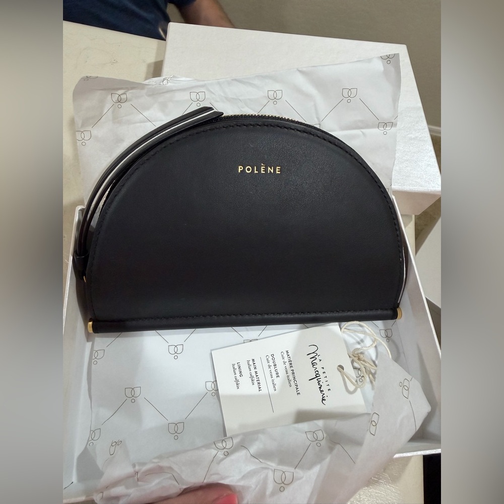 Polene half moon wallet black - Picture 1 of 6